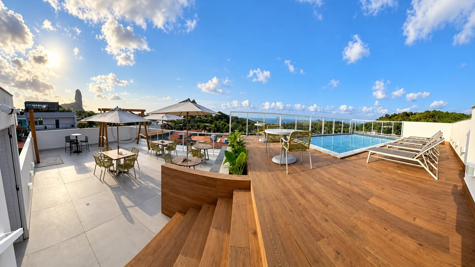 Piscina panorâmica da Pousada Village Premiere em Fernando de Noronha